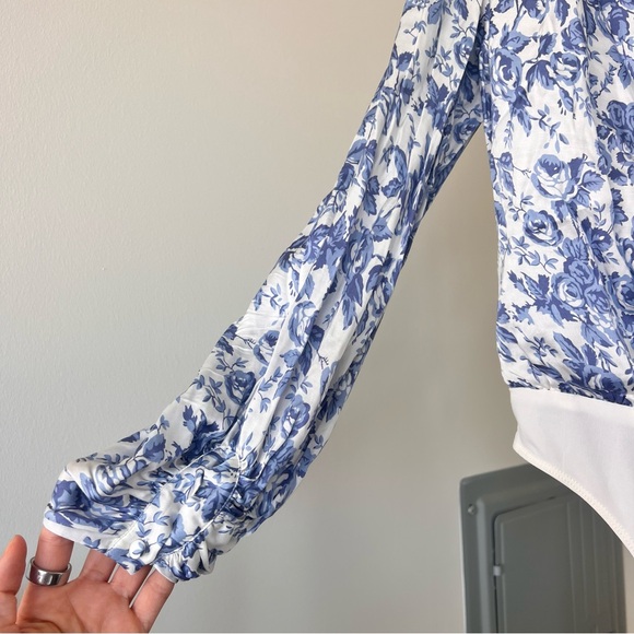 Lovers + Friends Blue Floral Bodysuit - Picture 2 of 8